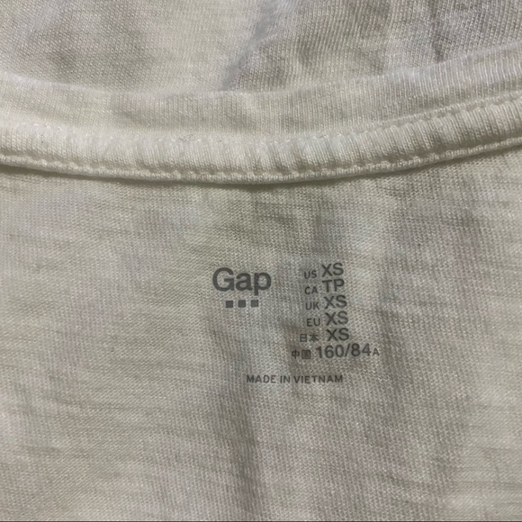 Gap White Beige Woven Shoulder Tank Top - Picture 4 of 5